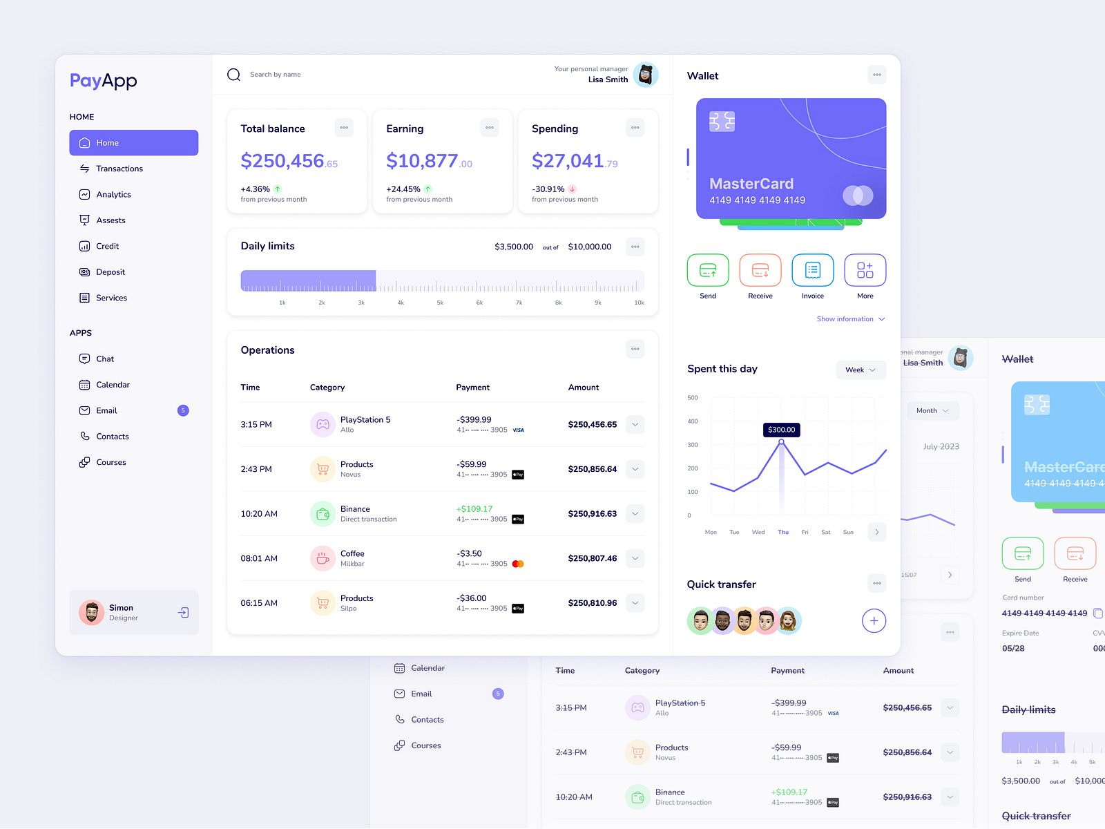 Payment dashboard by Aleksei Bykov for Lineup on Dribbble