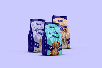 Mlem - Dogs food packaging design dog dog food dog packaging dogs letter letters logo logo design packaging pet pet food pets