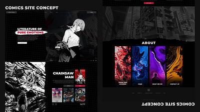 Comics Site Concept design graphic design web