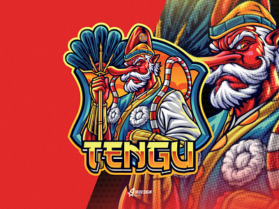 Tengu Mascot Logo Gaming branding character clothes esport gaming illustration japanmask logo mascot mask tengu