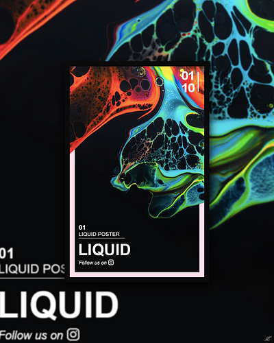 Liquid Poster abstract design graphic design liquid poster