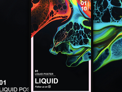 Liquid Poster abstract design graphic design liquid poster