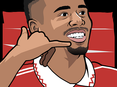 Gabriel Jesus arsenal football gabriel gabriel jesus gunner gunners illustration jesus