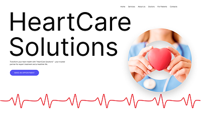 WEB UI Cardiology Heart design graphic design ui