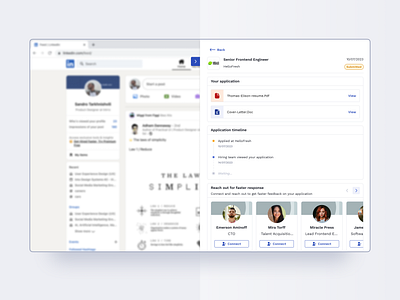 TrackIt extension application chrome extension connect drawer figma job seeking timeline ui ux