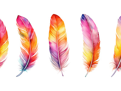 Feather watercolor feather watercolor graphic design illustration vector watercolor