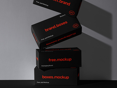 Free Boxes Brand Packaging Product Mockup box mockup packaging mockup
