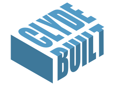 Clydebuilt 3d branding graphic design logo