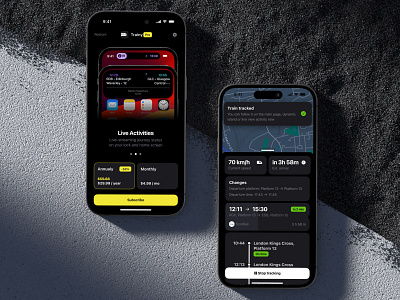 Trainy – UK Live trains app design ios mobile train ui uidesign ux