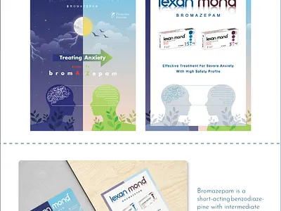 Lexan Mond Flyer (Anxiolytic Medication) branding design graphic design illustration
