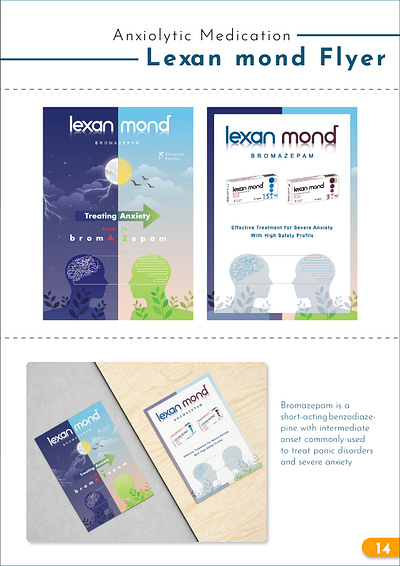 Lexan Mond Flyer (Anxiolytic Medication) branding design graphic design illustration