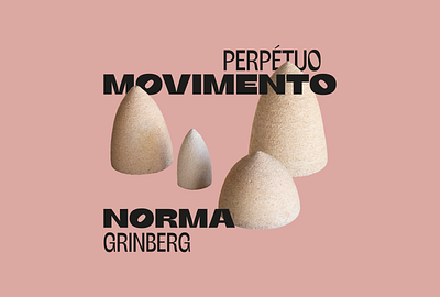 Exhibition Perpetual Motion - Norma Grinberg | Branding art art piece artist artwork branding ceramic ceramics ceramist exhibition graphic design logo museum pink rose shapes type typography