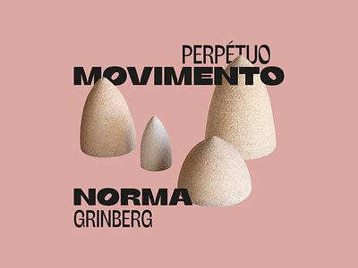 Exhibition Perpetual Motion - Norma Grinberg | Branding art art piece artist artwork branding ceramic ceramics ceramist exhibition graphic design logo museum pink rose shapes type typography