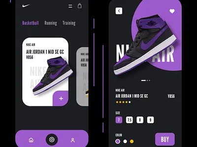 Shoes App Design-UIDesignz dashboard graphic design mobile app design ui ux