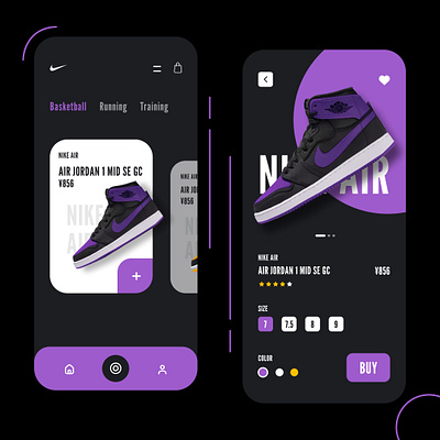 Shoes App Design-UIDesignz dashboard graphic design mobile app design ui ux