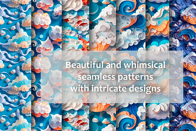 Beautiful and whimsical seamless patterns with intricate designs pattern seamless texture