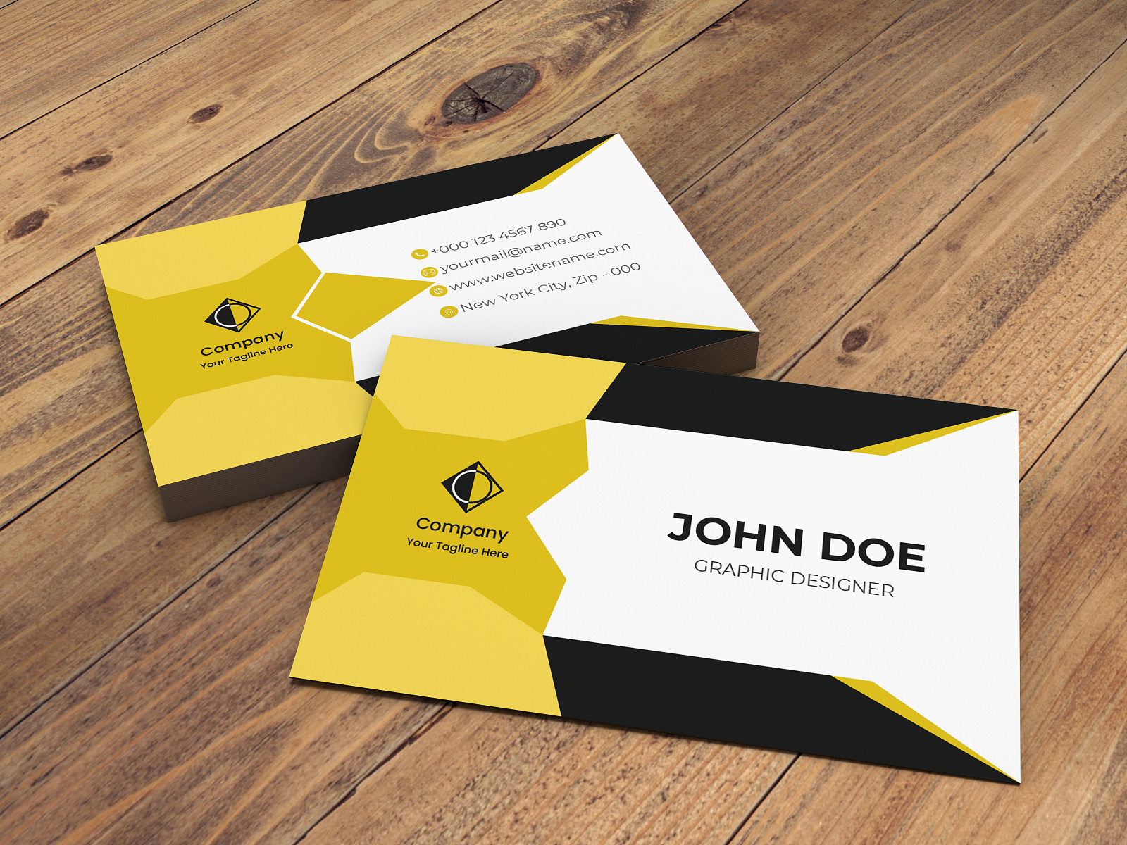 Business card design template by Aakarshit Joshi on Dribbble