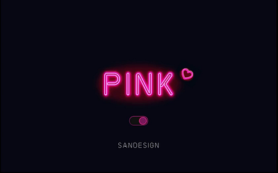Animated Neon Typography neon pink toggle typography