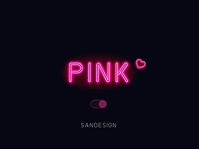 Animated Neon Typography neon pink toggle typography