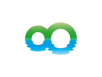 Island 8 8 branding digit graphic design hill infinity island isle land logo reflection ripple water waves