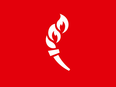 OKR 100 100 anniversary branding fire flame graphic design logo torch