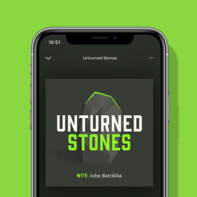 Unturned Stones Podcast Art branding cover art digital design graphic design podcast art