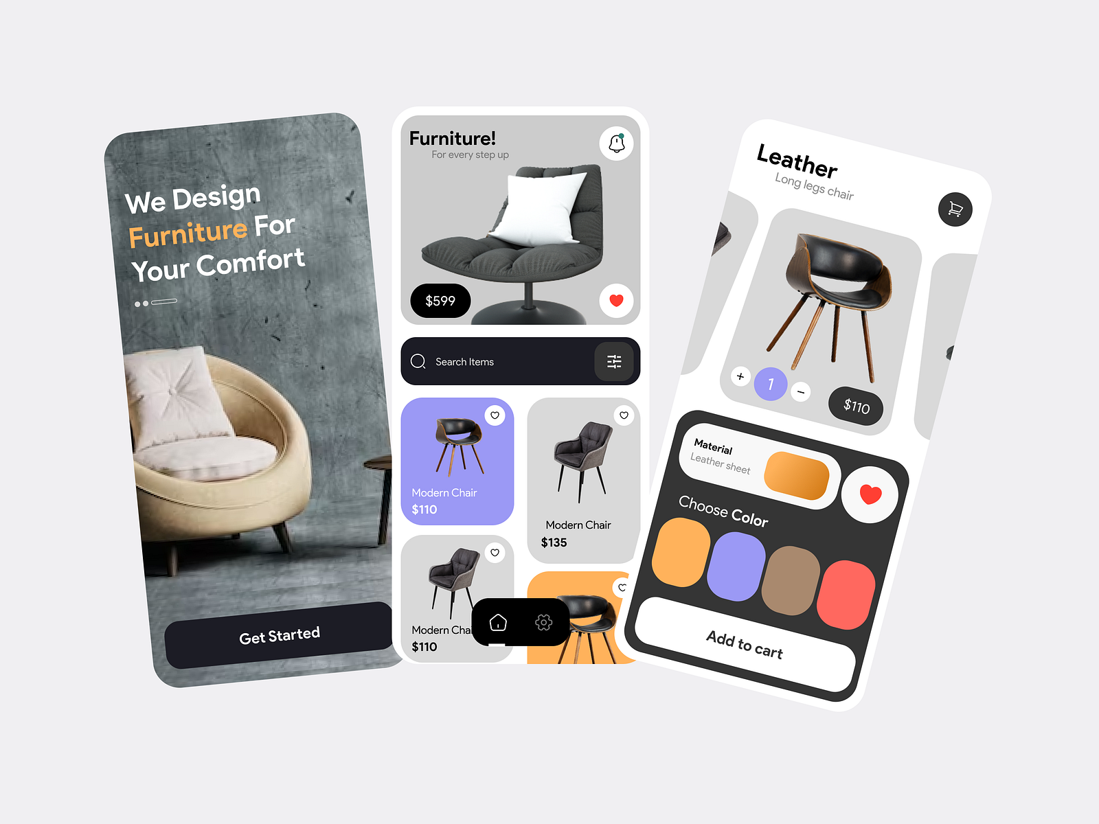 Furniture Selling Mobile App Design by VANSHITA ARORA on Dribbble