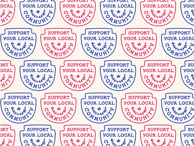 Support Local Badge badge hand lettered handmade local logo patriotic star sustainable