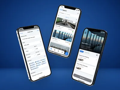 Meeting Room Booking App - Meetspace app booking booking app branding calendar design employee employee meeting app inspiration meet app meet room meeting app meeting room minimal room book schedule meeting ui ui design ux