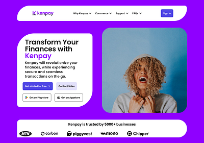 KENPAY - Fintech Website Project brand branding case study design designer finance fintech kenpay landing page product design productivity technology ui ui design ux ux research website