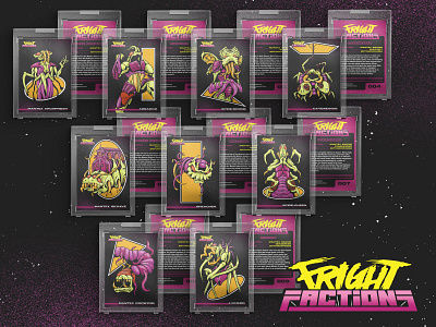 Fright Factions Mantex Swarm bestiary character design game illustration insect monster sci fi trading card