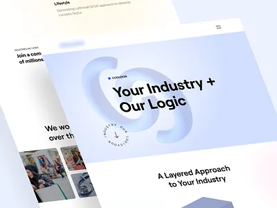 Industries - Landing Page Website 3d app design banner ad banner design concept creative design hero illustration industry landing page mockup shopping ui ux web view website website design