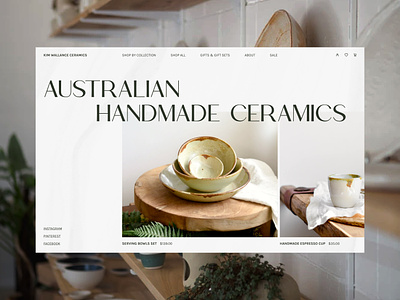 Ceramics eCommerce: Explorations cozy ecommerce handcraft handmade minimal natural online shop online store rustic web website