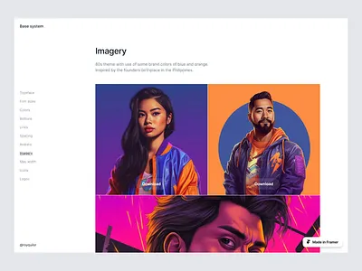 Base system - Framer Template base system brand guidelines branding clean concept design framer minimal simple typography ui
