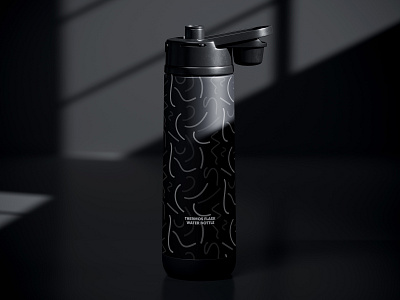 Thermos Flask Water Bottle Mockup PSD travel