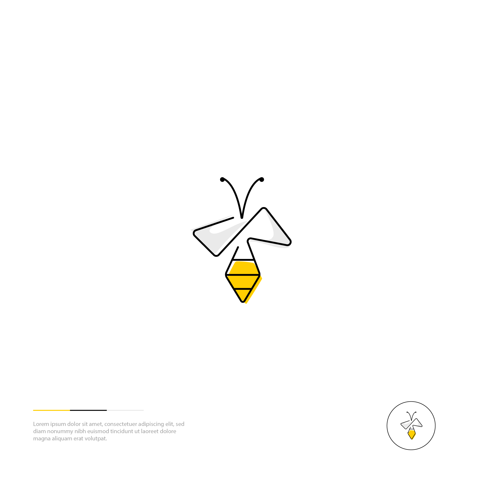 Honey Bee branding graphic design logo