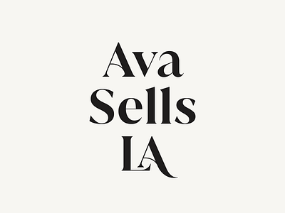 Ava Sells LA branding california identity la logo los angeles monogram realtor serif typography