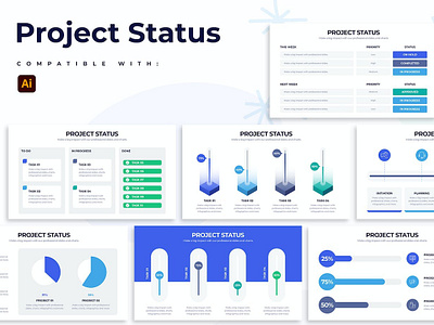 Business Project Status Illustrator Infographics analytics analytics chart annual report chart data data analysis data visualisation data visualization data viz dataviz graph info info graphics infographic infographic elements infographics infography statistics stats ux