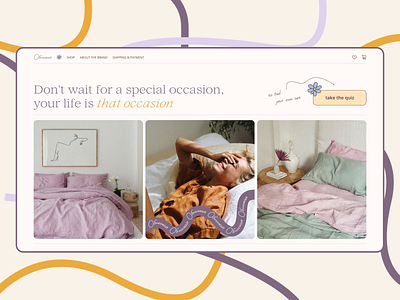 Bedding store, website design / e-commerce design ui ux