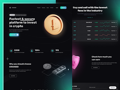 Cryptocurrency clean crypto cryptocurrency design ui ux web website