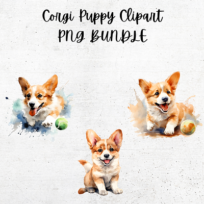 Corgi Puppy Clipart animation branding clipart design graphic design illustration print web design