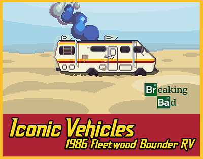 Pixel Art Timelapse - Iconic Vehicles: Breaking Bad RV breaking bad car game design game dev graphic design pixel pixel ar