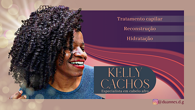 Cartão de visita Kelly cachos (cliente) design graphic design logo