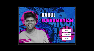 Landing page for Rahul Subramanian comic design figma landingpage rahulsubramanian ui ux website