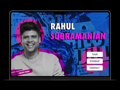 Landing page for Rahul Subramanian comic design figma landingpage rahulsubramanian ui ux website