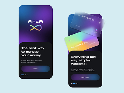 Financial management App💸 app design figma finance graphic design mobile ui ux