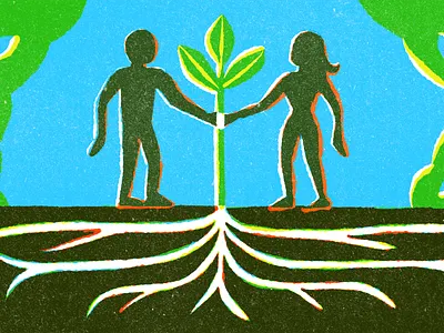 Seeds of Promise adam eden eve garden garden of eden illustration leaf leaves plant seed sprout