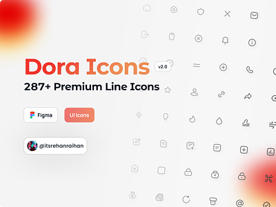 Dora Icons - Dora Design System | v2 by @itsrehanraihan design doradesign figma graphic design icon icon design illustration lineicon opacityauthor rehan ui vector