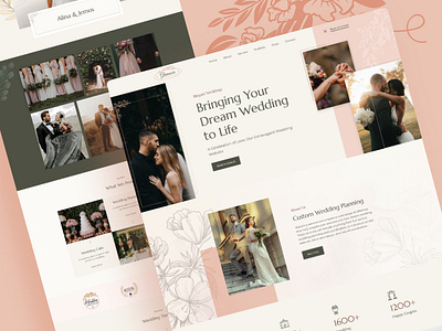Wedding Website UI Design design ui ui ux web banner web ui website design