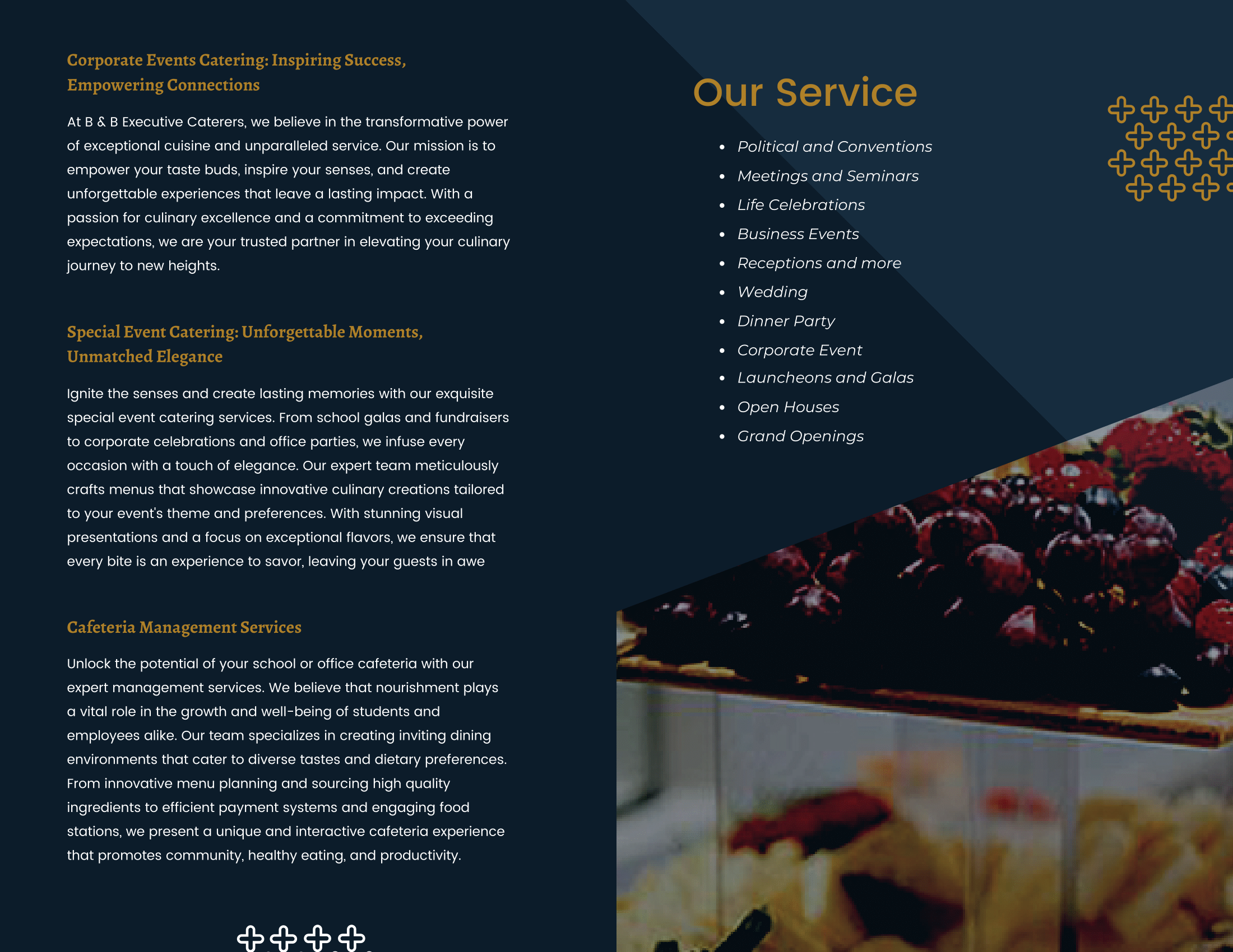 B&B Brochure For Catering Service By Ghufran Ramzan On Dribbble